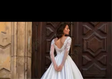 Elegant Lace Applique A-Line Wedding Dress