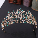 Vintage Rhinestone Headdress Alloy Crown