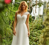 Appliques Lace Vintage A-Line Wedding Dress