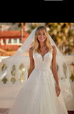 Sexy Lace V-Neck Wedding Dress