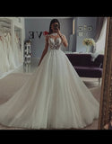 Exquisite Lace Applique Wedding Dress