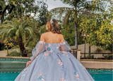 Princess Off Shoulder Floral Quinceanera Dress