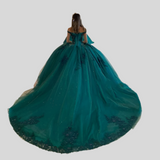 Lace Up Back Appliques Quinceanera Dress