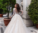 Vintage Illusion Wedding Dress