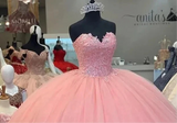 Pink Ball Gown Quinceañera Dress