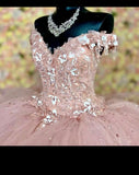 Glittering Off-Shoulder Prom Quinceanera Dress