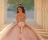 Pink Ball Gown for Quinceañera