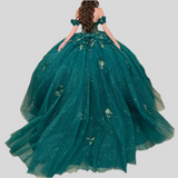 Appliques Off Shoulder Princess Quinceanera Dress