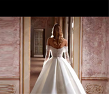 Glitter A-Line Wedding Dress with Long Sleeves