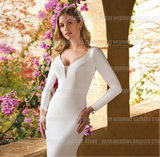 Gorgeous Satin Cut-out Backless Mermaid Wedding Dress