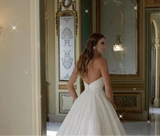 Sweetheart Sleeveless Beading Ball Gown A Line Wedding Dress