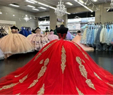 Red Ball Gown Quinceañera Dress