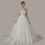 Glittery Ivory Bridal Gown