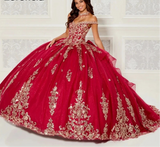 Lace Applique Beads Corset Sweet 16 Quinceanera Dress