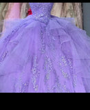 Shiny V-Neck Ball Gown 15 Year Old Quinceanera Dress