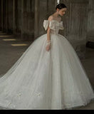 Exquisite Bow Decorate Ball Gowns A Line Wedding Dress