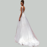 Sexy Lace Applique Wedding Dress