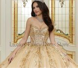 Mexican Champagne Quinceanera Dress
