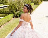 Light Pink Off-Shoulder Quinceañera Dress