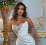Off-Shoulder Lace Mermaid Wedding Dress