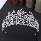 Vintage Rhinestone Headdress Alloy Crown