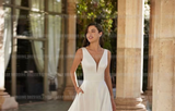 Gorgeous Sweep Train Satin Mermaid Wedding Dress