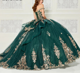 Lace Applique Beads Corset Sweet 16 Quinceanera Dress