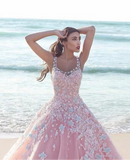 Elegant Pink Quinceañera Ball Gown