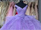 Shiny V-Neck Ball Gown 15 Year Old Quinceanera Dress
