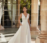 Gorgeous Sweep Train Satin Mermaid Wedding Dress