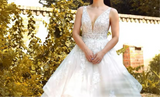Tiered Lace A-line Wedding Dress