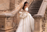 Modern Bow Decorate Princess A Line Wedding Dress