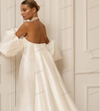 Satin Strapless Mermaid Wedding Dress