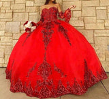 Black Princess Quinceañera Dress