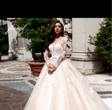 Vintage Illusion Wedding Dress