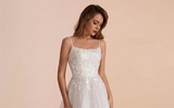 Graceful Lace Applique Wedding Dress