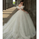 Exquisite Bow Decorate Ball Gowns A Line Wedding Dress