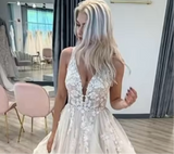 Tiered Lace A-line Wedding Dress