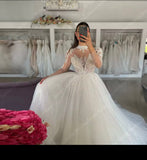 Exquisite Lace Applique Wedding Dress