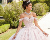 Light Pink Off-Shoulder Quinceañera Dress