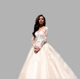 Vintage Illusion Wedding Dress