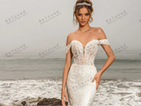 Exquisite Off The Shoulder Backless Mermaid Wedding Dress