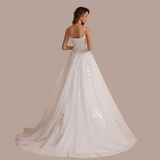 Graceful Lace Applique Wedding Dress