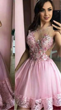 Pink 2-in-1 Wedding Dress with Detachable Train
