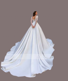 Elegant Lace Applique A-Line Wedding Dress