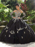 Black Princess Quinceañera Dress
