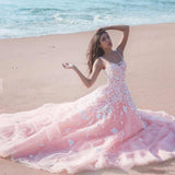 Elegant Pink Quinceañera Ball Gown