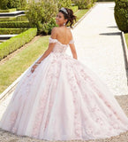 Light Pink Off-Shoulder Quinceañera Dress