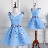 3D Butterfly Off-Shoulder Short Dress