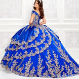 Royal Blue Off-Shoulder Quinceañera Gown